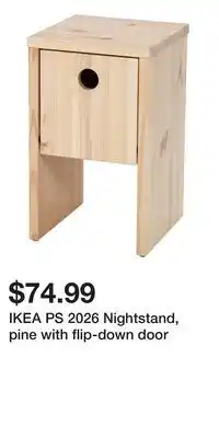 IKEA IKEA PS 2026 Nightstand, pine with flip-down door offer