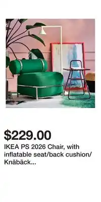 IKEA IKEA PS 2026 Chair, with inflatable seat/back cushion/Knäbäck bright green offer