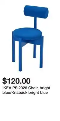 IKEA IKEA PS 2026 Chair, bright blue/Knäbäck bright blue offer