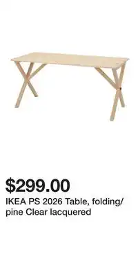 IKEA IKEA PS 2026 Table, folding/pine Clear lacquered offer