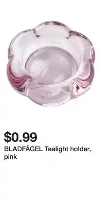 IKEA BLADFÅGEL Tealight holder, pink offer