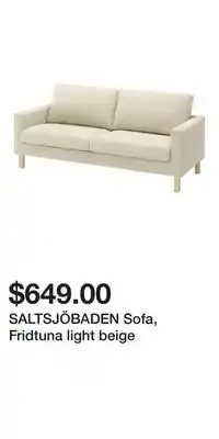 IKEA SALTSJÖBADEN Sofa, Fridtuna light beige offer