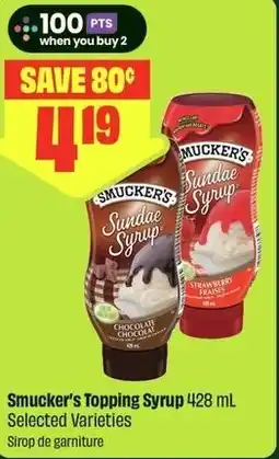FreshCo Smucker's Topping Syrup offer