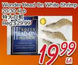 Foody Mart Wonder Head On White Shrimp offer