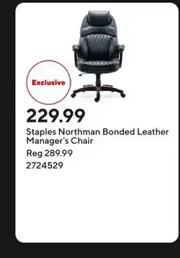 Staples Staples Northman Bonded Leather Manager's Chair offer