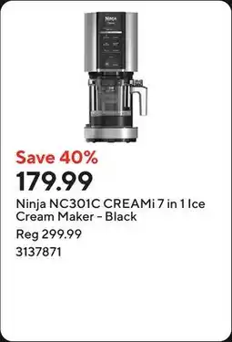 Staples Ninja NC301C CREAMi 7 in 1 Ice Cream Maker - Black offer