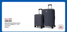 Staples Swiss Mobility Rhodes 2-Piece Hardside Luggage set - Grey offer