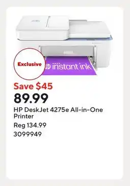 Staples HP DeskJet 4275e All-in-One Printer offer