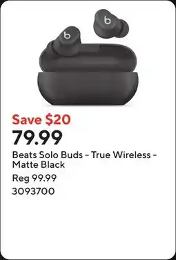 Staples Beats Solo Buds - True Wireless - Matte Black offer