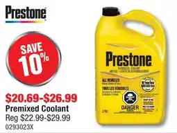 PartSource Prestone Premixed Coolant offer