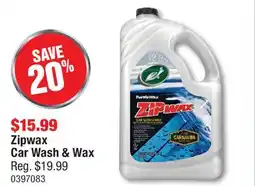 PartSource TurtleWax Zipwax Car Wash & Wax offer