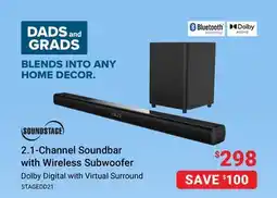 Visions Electronics Soundstage 2.1-Channel Soundbar with Wireless Subwoofer offer