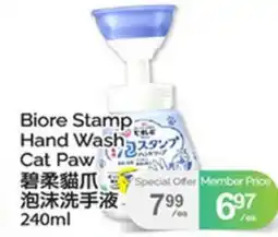 T&T Supermarket BIORE STAMP HAND WASH CAT PAW offer