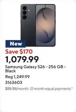 Staples Samsung Galaxy S26 - 256 GB - Black offer