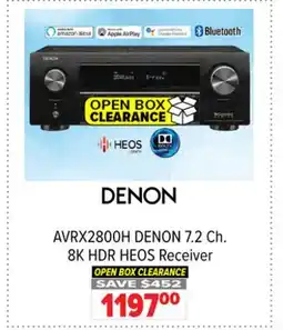 2001 Audio Video AVRX2800H DENON 7.2 Ch. 8K HDR HEOS Receiver offer
