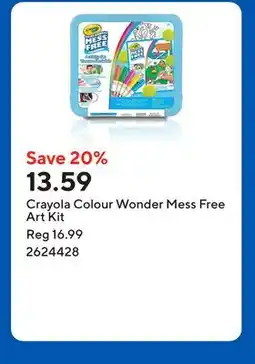 Staples Crayola Colour Wonder Mess Free Art Kit offer