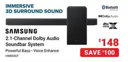 Visions Electronics Samsung 2.1-Channel Dolby Audio Soundbar System offer