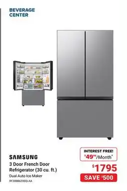Visions Electronics SAMSUNG 3 Door French Door Refrigerator (30 cu. ft.) offer
