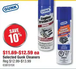 PartSource GUNK Selected Gunk Cleaners offer