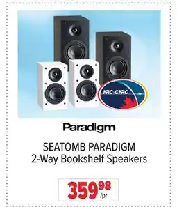 2001 Audio Video SEATOMB PARADIGM 2-Way Bookshelf Speakers offer