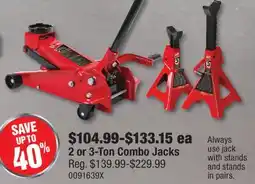 PartSource 2 or 3-Ton Combo Jacks offer