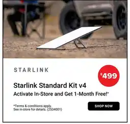 Visions Electronics Starlink Standard Kit V4 offer