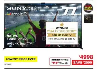 Visions Electronics SONY OLED Google TV offer
