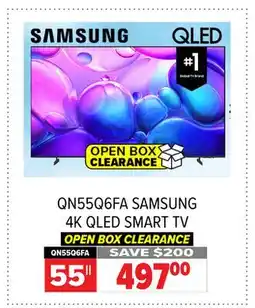 2001 Audio Video QN55Q6FA 55 SAMSUNG 4K QLED SMART TV offer