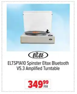 2001 Audio Video ELTSP1A10 Spinster Eltax Bluetooth V5.3 Amplified Turntable offer