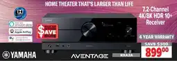 2001 Audio Video RXA2A YAMAHA 7.2-Channel 4K/8K HDR 10+ Receiver offer