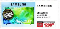 2001 Audio Video QN55QN80H 55 SAMSUNG Neo QLED 4K Vision AI Smart TV offer