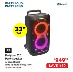 Visions Electronics JBL Partybox 520 Party Speaker offer