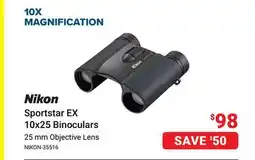 Visions Electronics Nikon Sportstar EX 10x25 Binoculars offer