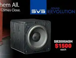 2001 Audio Video SB2000ASH SVS One Subwoofer offer