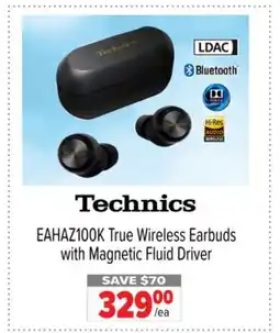 2001 Audio Video EAHAZ100K Technics True Wireless Earbuds with Magnetic Fluid Driver offer