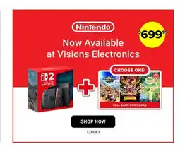 Visions Electronics Nintendo Now Available at Visions Electronics offer