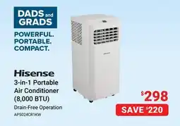 Visions Electronics Hisense 3-in-1 Portable Air Conditioner (8,000 BTU) offer