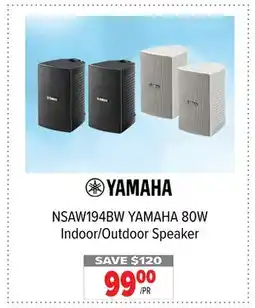 2001 Audio Video NSAW194BW YAMAHA 80W Indoor/Outdoor Speaker offer