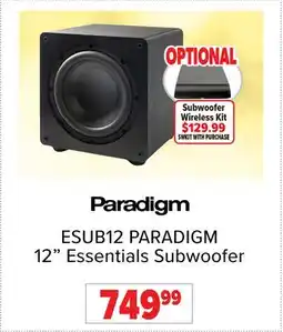 2001 Audio Video ESUB12 PARADIGM 12 Essentials Subwoofer offer