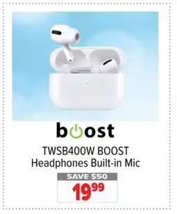 2001 Audio Video TWSB400W BOOST Headphones Built-in Mic offer