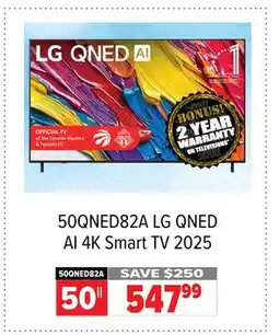 2001 Audio Video 50QNED82A LG QNED AI 4K Smart TV 2025, 50 offer