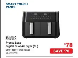 Visions Electronics Presto Luxe Digital Dual Air Fryer (9L) offer