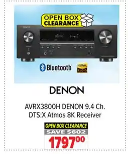 2001 Audio Video AVRX3800H DENON 9.4 Ch. DTS:X Atmos 8K Receiver offer
