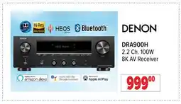 2001 Audio Video DRA900H DENON 2.2 Ch. 100W 8K AV Receiver offer