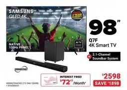Visions Electronics Samsung 98 Q7F 4K Smart TV offer