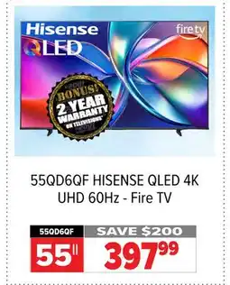 2001 Audio Video HISENSE QLED 4K UHD 60Hz - Fire TV, 55 offer