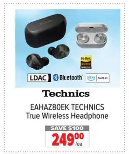 2001 Audio Video EAHAZ80EK TECHNICS True Wireless Headphone offer