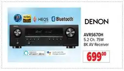 2001 Audio Video AVRS670H DENON 5.2 Ch. 75W 8K AV Receiver offer
