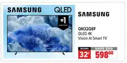 2001 Audio Video QN32Q8F SAMSUNG 32 QLED 4K Vision AI Smart TV offer