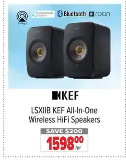 2001 Audio Video LSXIIIB KEF All-In-One Wireless HiFi Speakers offer
